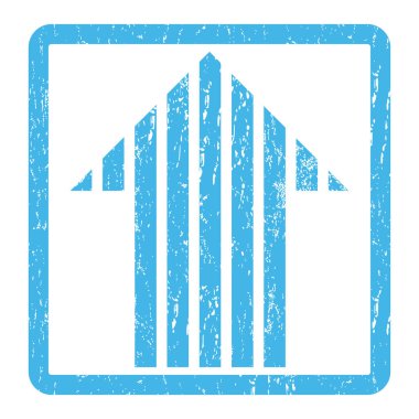 Ok simgesi lastik damgası yukarı şerit