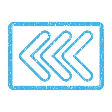 İşaretçi sol simgesi lastik damgası üçlü