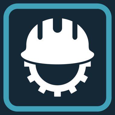 Geliştirme işçisi vektör simgesi bir çerçeve içinde