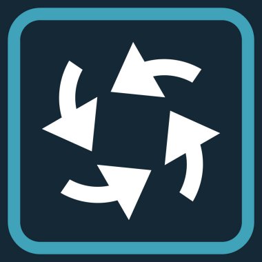 Siklon oklar bir çerçeve içinde simge vektör