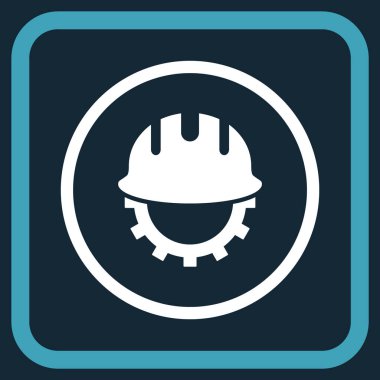 Geliştirme işçisi vektör simgesi bir çerçeve içinde