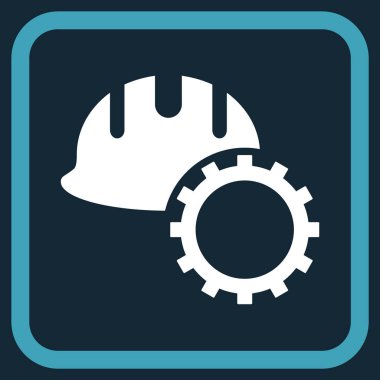 Geliştirme işçisi vektör simgesi bir çerçeve içinde