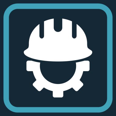 Geliştirme işçisi vektör simgesi bir çerçeve içinde