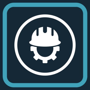 Geliştirme işçisi vektör simgesi bir çerçeve içinde