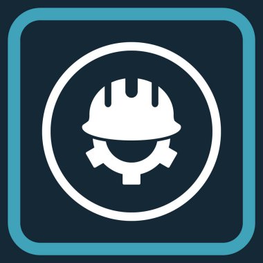 Geliştirme kask vektör simgesi bir çerçeve içinde