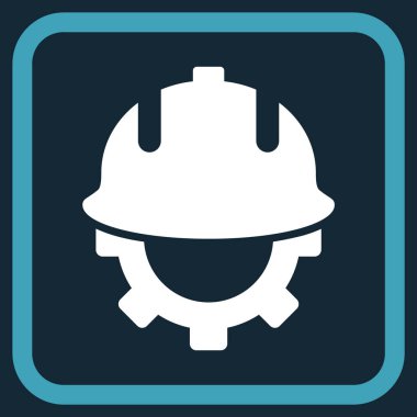 Geliştirme kask vektör simgesi bir çerçeve içinde