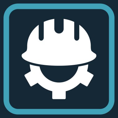 Geliştirme kask vektör simgesi bir çerçeve içinde