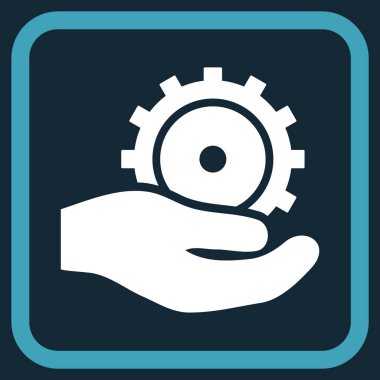 Geliştirme hizmeti vektör simgesi bir çerçeve içinde