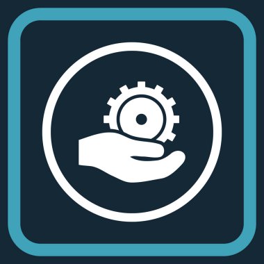 Geliştirme hizmeti vektör simgesi bir çerçeve içinde