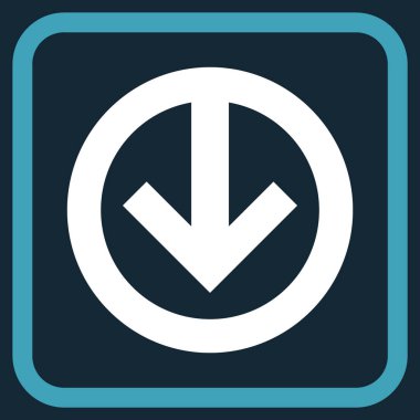 Vektör simgesi bir çerçeve içinde aşağı yön