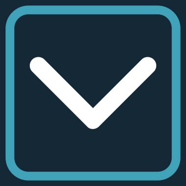 Vektör simgesi bir çerçeve içinde aşağı yön