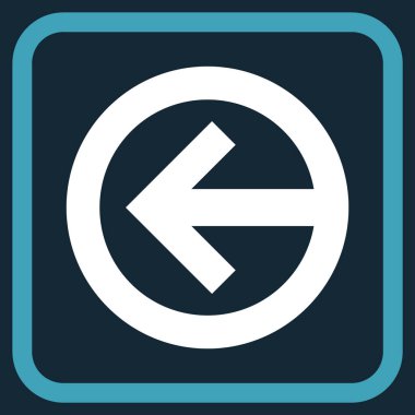 Yön sol vektör simgesi bir çerçeve içinde