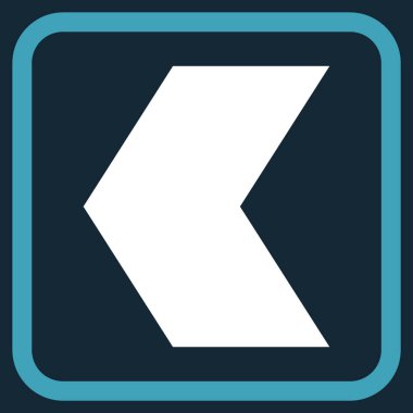 Yön sol vektör simgesi bir çerçeve içinde