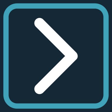 Yöne doğru vektör simgesi bir çerçeve içinde