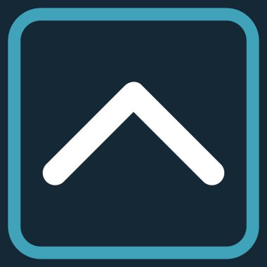 Yön yukarı vektör simgesi bir çerçeve içinde