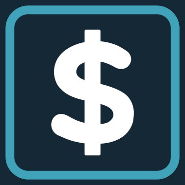 Doları vektör simgesi bir çerçeve içinde