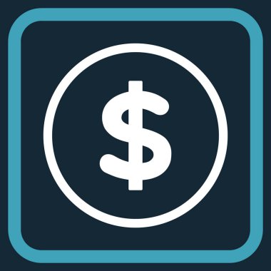 Doları vektör simgesi bir çerçeve içinde