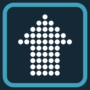 Vektör simgesi bir çerçeve içinde yukarı noktalı ok