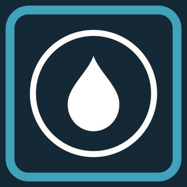 Damla vektör simgesi bir çerçeve içinde