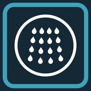 Damla vektör simgesi bir çerçeve içinde