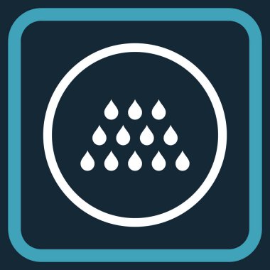 Damla vektör simgesi bir çerçeve içinde