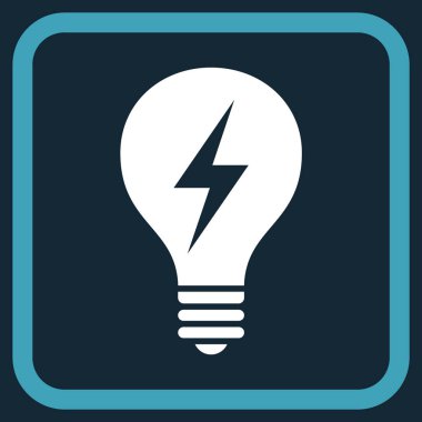 Elektrikli ampul vektör simgesi bir çerçeve içinde