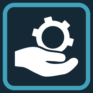 Bir çerçevedeki mühendislik hizmeti vektör simgesi