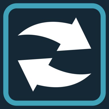 Exchange oklar bir çerçeve içinde simge vektör