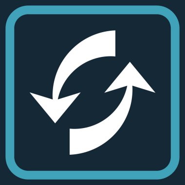 Exchange oklar bir çerçeve içinde simge vektör