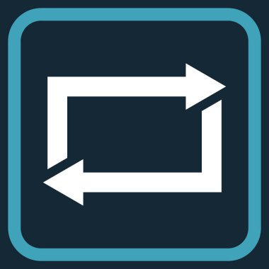 Exchange oklar bir çerçeve içinde simge vektör