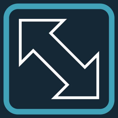 Exchange çapraz vektör simgesi bir çerçeve içinde
