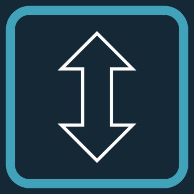 Exchange dikey vektör simgesi bir çerçeve içinde