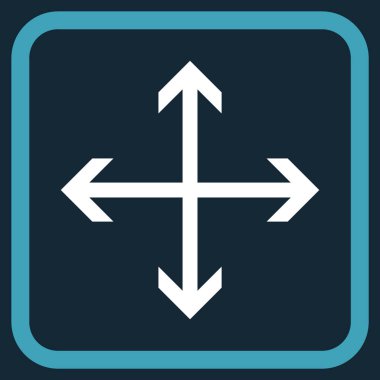 Genişletin okları vektör simgesi bir çerçeve içinde