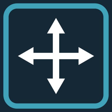 Genişletin okları vektör simgesi bir çerçeve içinde