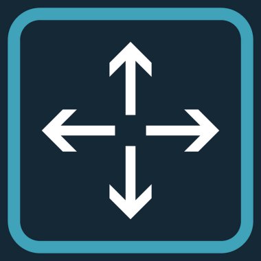 Genişletin okları vektör simgesi bir çerçeve içinde