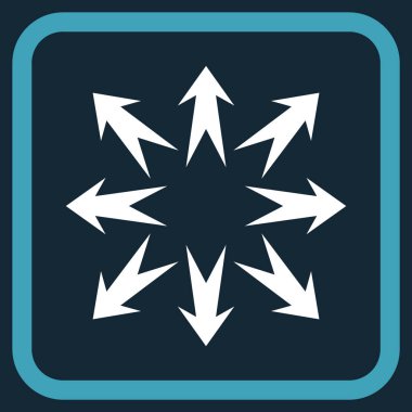 Genişletin okları vektör simgesi bir çerçeve içinde