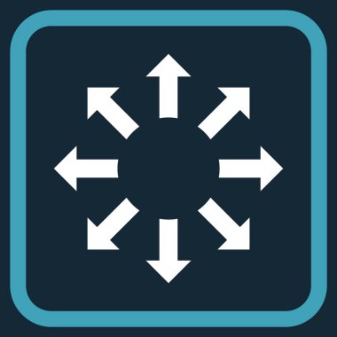 Genişletin okları vektör simgesi bir çerçeve içinde