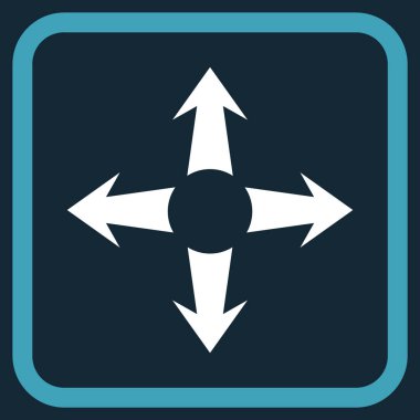 Genişletin okları vektör simgesi bir çerçeve içinde