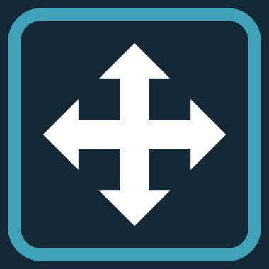 Genişletin okları vektör simgesi bir çerçeve içinde