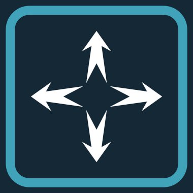 Genişletin okları vektör simgesi bir çerçeve içinde