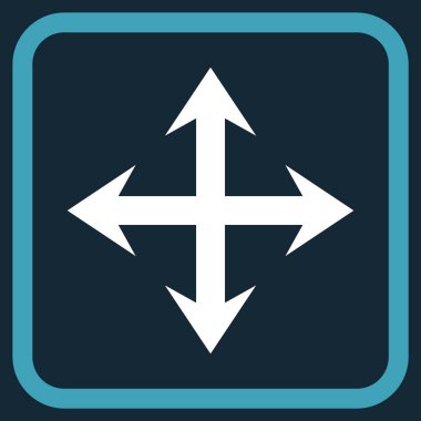 Genişletin okları vektör simgesi bir çerçeve içinde