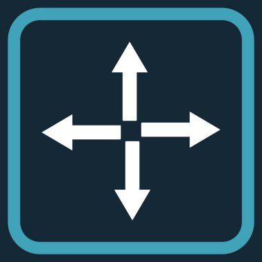 Genişletin okları vektör simgesi bir çerçeve içinde