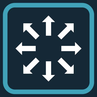 Oklar vektör simgesi bir çerçeve içinde patlayabilir