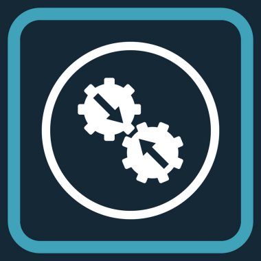 Dişli Tümleştirme vektör simgesi bir çerçeve içinde