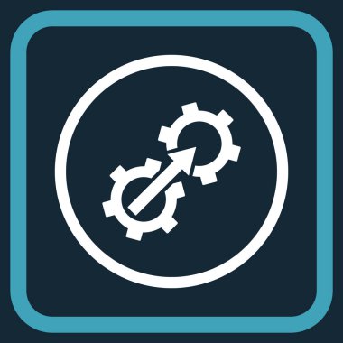 Dişli Tümleştirme vektör simgesi bir çerçeve içinde