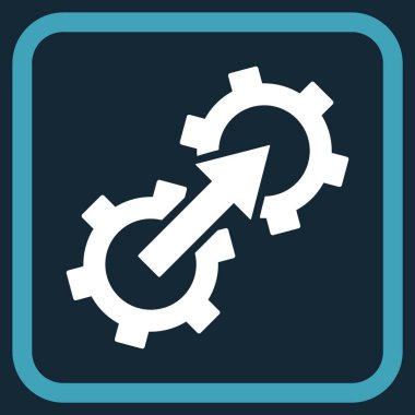 Dişli Tümleştirme vektör simgesi bir çerçeve içinde