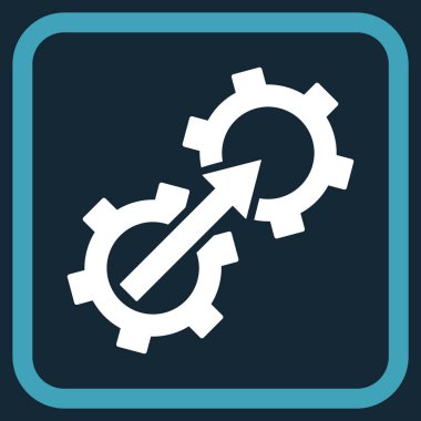 Dişli Tümleştirme vektör simgesi bir çerçeve içinde