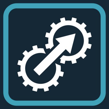 Dişli Tümleştirme vektör simgesi bir çerçeve içinde