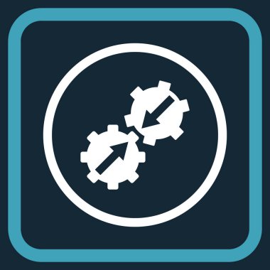 Dişli Tümleştirme vektör simgesi bir çerçeve içinde