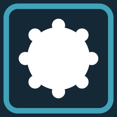 Dişli vektör simgesi bir çerçeve içinde